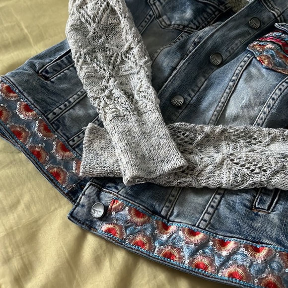 Desigual Women's Mickey Sequin Denim Jacket - Picture 8 of 8